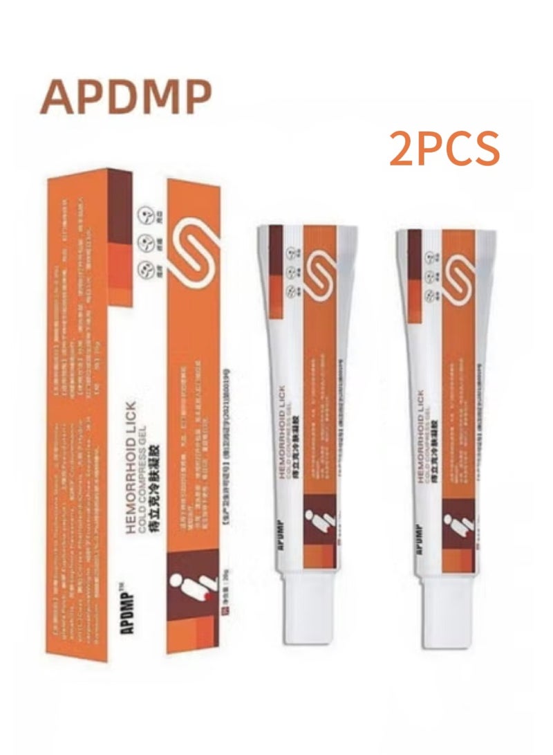 APDMP Hemorrhoid Lick Cold Compress Gel, Cold Skin Gel Hemorrhoid Cream, Fissure Cream, Hemorrhoid Relief Cream, Fast Relief of Hemorrhoids and Anal fissures, 20g (2box) - Image 1